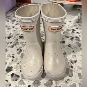 Sparkle white Hunter boots